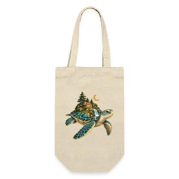 Insel auf der Arche: Magic Turtle - Geschenkbeutel für Flaschen - Natur - Vorne