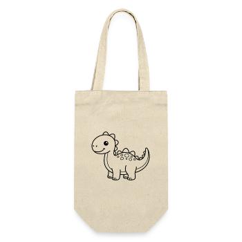 Dino Dinosaurier - Geschenkbeutel für Flaschen - Natur - Vorne