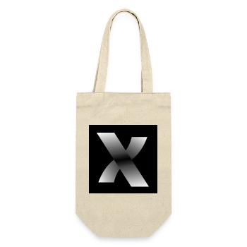 Metallisches X-Gradientendesign - Geschenkbeutel für Flaschen - Natur - Vorne