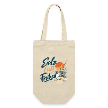 Salzluft Freiheit am Strand - Geschenkbeutel für Flaschen - Natur - Vorne