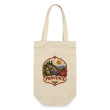 Provence France Vintage - Geschenkbeutel für Flaschen - Natur - Vorne