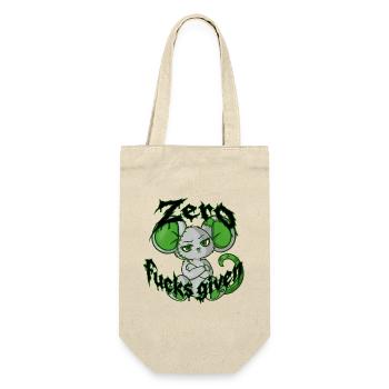 Zero fucks given (Bella Donna‘s wicked world) - Geschenkbeutel für Flaschen - Natur - Vorne
