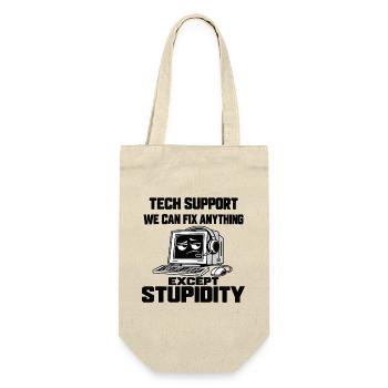 IT Support Humor - Alles lösbar außer Dummheit - Geschenkbeutel für Flaschen - Natur - Vorne