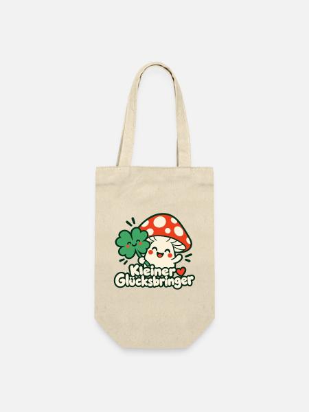 Kleiner Glücksbinger Pilzfreude - Geschenkbeutel für Flaschen - Natur