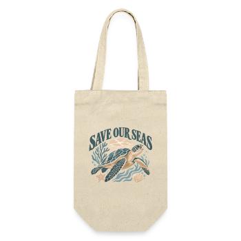Save Our Seas Sea Turtle - Geschenkbeutel für Flaschen - Natur - Vorne