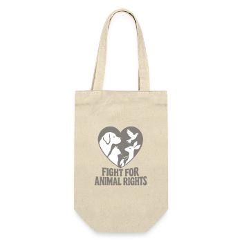 Fight For Animal Rights - Geschenkbeutel für Flaschen - Natur - Vorne