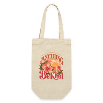 In A World Be Kind Tropical - Geschenkbeutel für Flaschen - Natur - Vorne