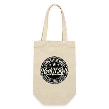 HANDGEFERTIGTER SOUND | Rock 'n' Roll - Geschenkbeutel für Flaschen - Natur - Vorne