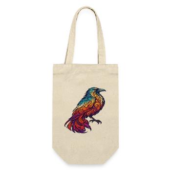 Bunte Orpheus-Krähe - Geschenkbeutel für Flaschen - Natur - Vorne