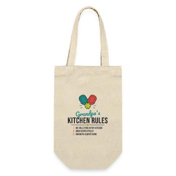 Grandpa's Kitchen Rules Tee - Geschenkbeutel für Flaschen - Natur - Vorne