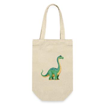Dinosaurier Brontosaurus - Geschenkbeutel für Flaschen - Natur - Vorne