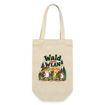 Wald statt WLAN - Geschenkbeutel für Flaschen - Natur - Vorne