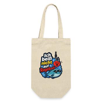 Ich beiß nicht auf Ragebait Angel Angler Shirt - Geschenkbeutel für Flaschen - Natur - Vorne
