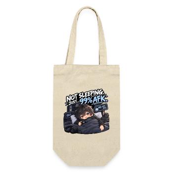 Nicht Schlafen 99% AFK Gamer - Geschenkbeutel für Flaschen - Natur - Vorne
