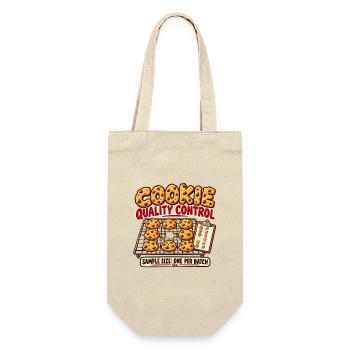 Cookie-Qualitätskontrolle – eine pro Charge - Geschenkbeutel für Flaschen - Natur - Vorne