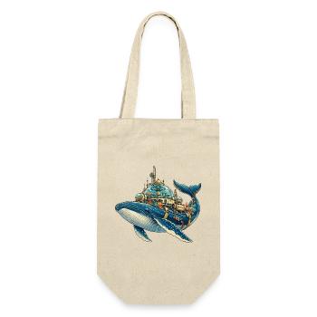 SteampunkWale Unterwasserkosmos - Geschenkbeutel für Flaschen - Natur - Vorne
