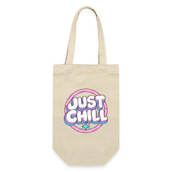 Just Chill Pastell Circle - Geschenkbeutel für Flaschen - Natur - Vorne