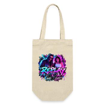 REPLAY – SATO x COOKIE | Neon Streetwear - Geschenkbeutel für Flaschen - Natur - Vorne
