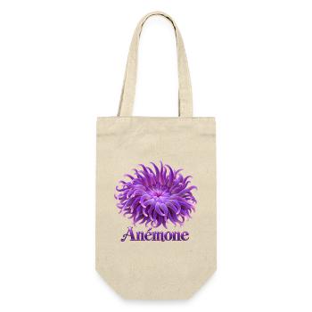 Purpurne Anmona - Geschenkbeutel für Flaschen - Natur - Vorne