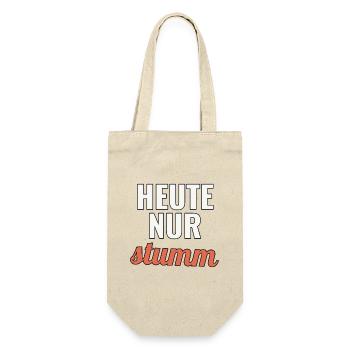 Homeoffice Geschenk für volle Meetingtage - Geschenkbeutel für Flaschen - Natur - Vorne