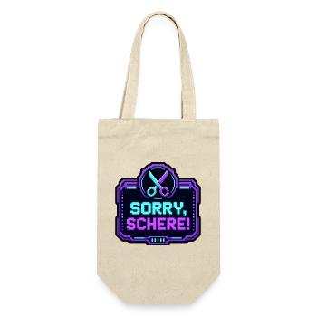 Sorry Schere Retro Arcade Game Over Pixel Shirt - Geschenkbeutel für Flaschen - Natur - Vorne