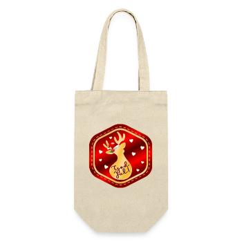 Frohe Weihnachten, Skandinavien! - Geschenkbeutel für Flaschen - Natur - Vorne
