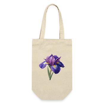 Irisblume - Geschenkbeutel für Flaschen - Natur - Vorne