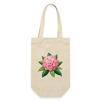 Rhododendronblüte - Geschenkbeutel für Flaschen - Natur - Vorne