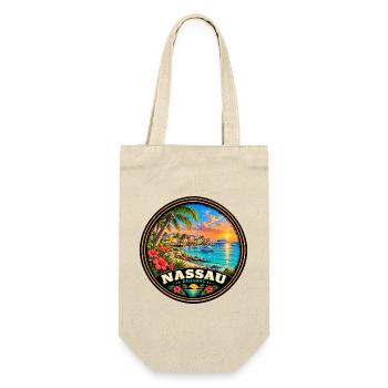 Nassau Bahamas Strand Urlaub Tauchen Korallenriff - Geschenkbeutel für Flaschen - Natur - Vorne