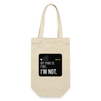Ping Not Fine Tech-Meme - Geschenkbeutel für Flaschen - Natur - Vorne