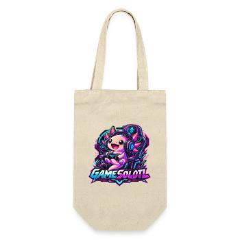  Gamesolotl Axolotl Spieler Cyberpunk - Geschenkbeutel für Flaschen - Natur - Vorne