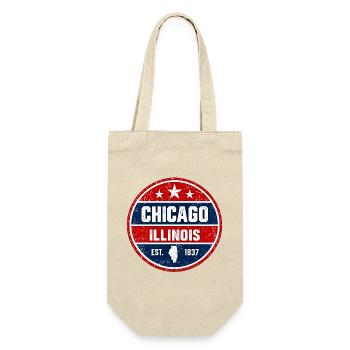 Chicago - Illinois - 1837 - United States  America - Geschenkbeutel für Flaschen - Natur - Vorne