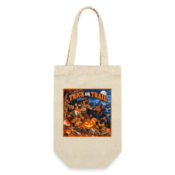 Trick oder Trail – Halloween Outdoor - Geschenkbeutel für Flaschen - Natur - Vorne