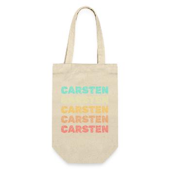 Name Carsten - Geschenkbeutel für Flaschen - Natur - Vorne