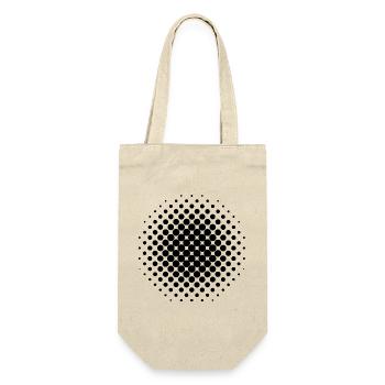 Black Dots - Geschenkbeutel für Flaschen - Natur - Vorne