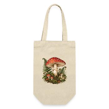 Roter Pilz Waldzauber - Geschenkbeutel für Flaschen - Natur - Vorne