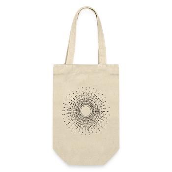 Geometrische Linien-Musterkomposition - Geschenkbeutel für Flaschen - Natur - Vorne