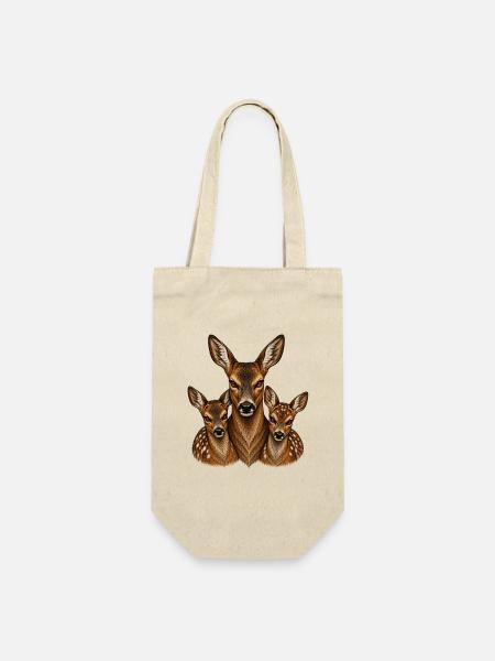 Roggen und Kind - Geschenkbeutel für Flaschen - Natur