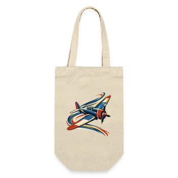 Flugzeuge und Luftstrombänder - Geschenkbeutel für Flaschen - Natur - Vorne