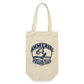 Ammersee Wingfoil Club Logo - Geschenkbeutel für Flaschen - Natur - Vorne