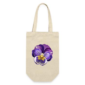 Stiefmütterchenblüte - Geschenkbeutel für Flaschen - Natur - Vorne