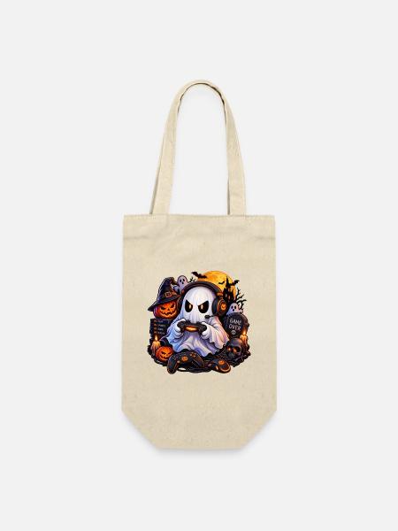 Halloween Gamer Geist: Hol dir den Style jetzt! - Geschenkbeutel für Flaschen - Natur