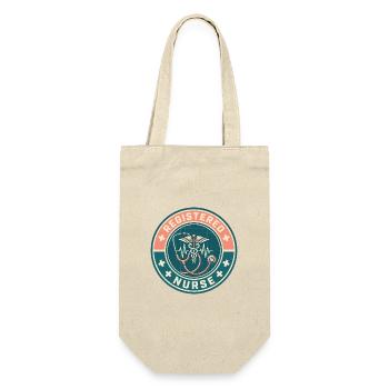 Stethoskop für Vintage Registered Nurse Caduceus Top - Geschenkbeutel für Flaschen - Natur - Vorne