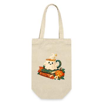 Verzauberte Tasse Herbstbücher - Geschenkbeutel für Flaschen - Natur - Vorne