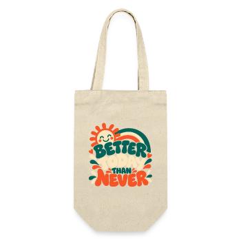 Better Today Than Never - Geschenkbeutel für Flaschen - Natur - Vorne