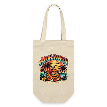 Alohaween Tropical Halloween – Lustiger Kürbis - Geschenkbeutel für Flaschen - Natur - Vorne