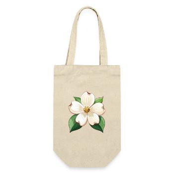 Hartriegelblume - Geschenkbeutel für Flaschen - Natur - Vorne