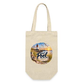 Insel Poel Ostseeluft Design - Geschenkbeutel für Flaschen - Natur - Vorne