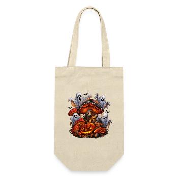 Spüre das Geheimnis der Halloween-Nacht! - Geschenkbeutel für Flaschen - Natur - Vorne