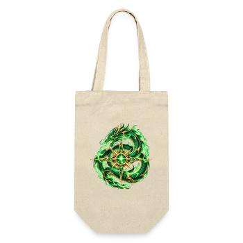 Smaragdgrüner Schlangenstern - Geschenkbeutel für Flaschen - Natur - Vorne